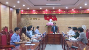 Đồng chí Bí thư Tỉnh ủy làm việc với Ban thường vụ Đảng uỷ  xã Đồng Lê