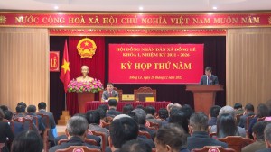 HĐND XÃ ĐỒNG LÊ TỔ CHỨC KỲ HỌP THỨ 5, KHÓA I, NK 2021-2026
