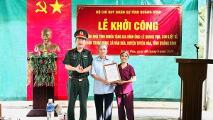 Khởi công xây dựng Nhà tình nghĩa cho thân nhân Liệt sỹ