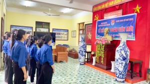 Kết nạp đoàn viên mới tại “địa chỉ đỏ”