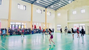 Sôi nổi Giải cầu lông Đại hội Thể dục, thể thao xã Đồng Lê lần thứ I