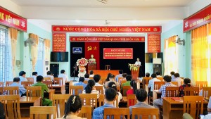 Giao ban công tác xây dựng Đảng cụm các xã Thuận Hóa, Sơn Hóa, thị trấn Đồng Lê