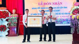 Làng chiến đấu Lệ Sơn được xếp hạng Di tích lịch sử cấp tỉnh