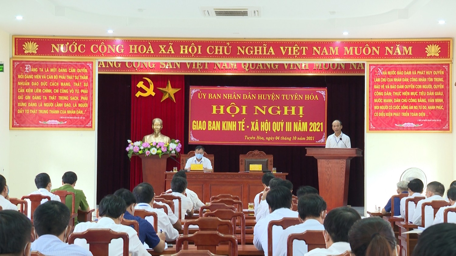 Tuyên Hóa giao ban kinh tế - xã hội quý III năm 2021