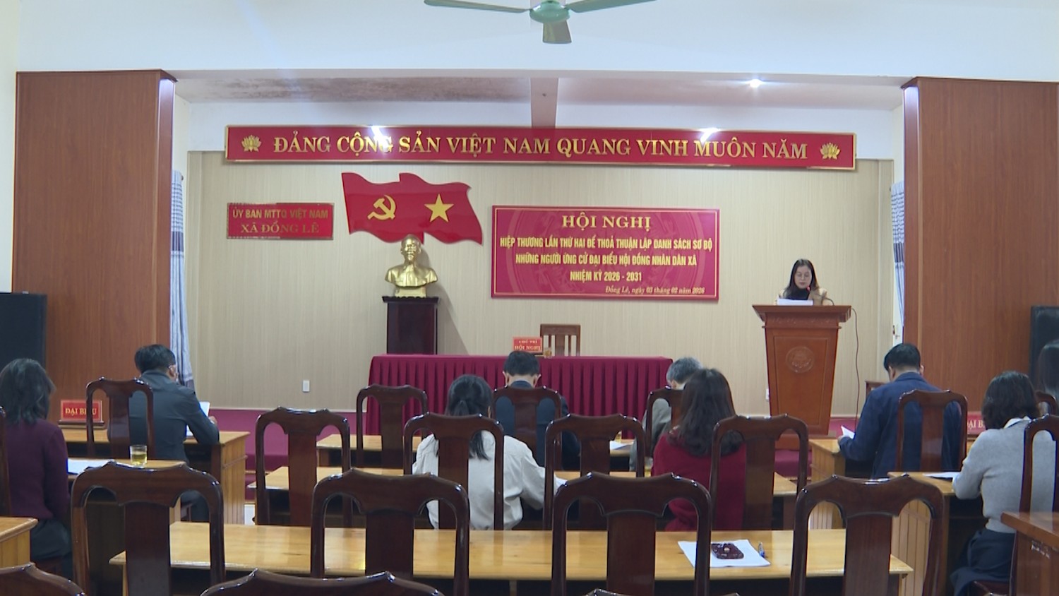 Hội nghị hiệp thương lần thứ 2 để thỏa thuận lập danh sách sơ bộ những người ứng cử đại biểu HĐND xã nhiệm kỳ 2026-2031