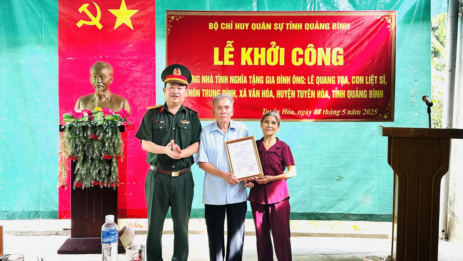 Khởi công xây dựng Nhà tình nghĩa cho thân nhân Liệt sỹ